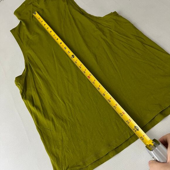 J. Crew Tissue Mockneck Tank Green Women Size Large - Picture 4 of 8